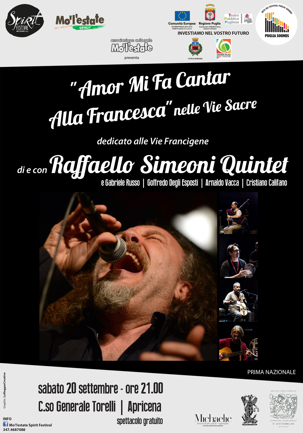 Apricena, a “Mo’l’estate” il Raffaello Simeoni Quintet