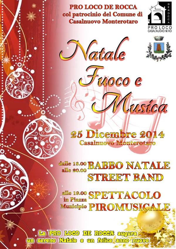 Casalnuovo Monterotaro, “Natale, Fuoco e Musica”