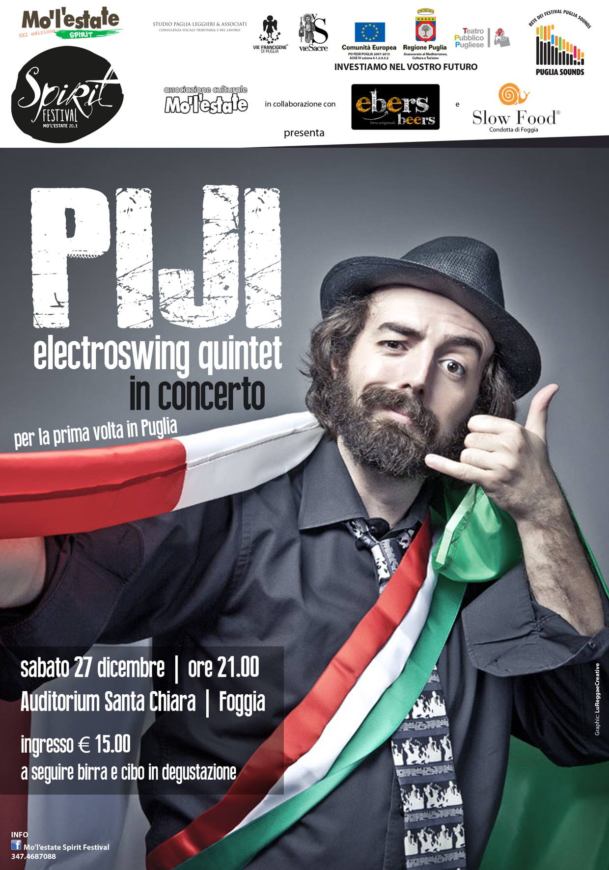 A Foggia, Piji Electroswing Quintet in concerto
