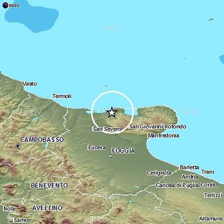 Registrato un nuovo terremoto alle ore 18:17 del 10 Gennaio 2015