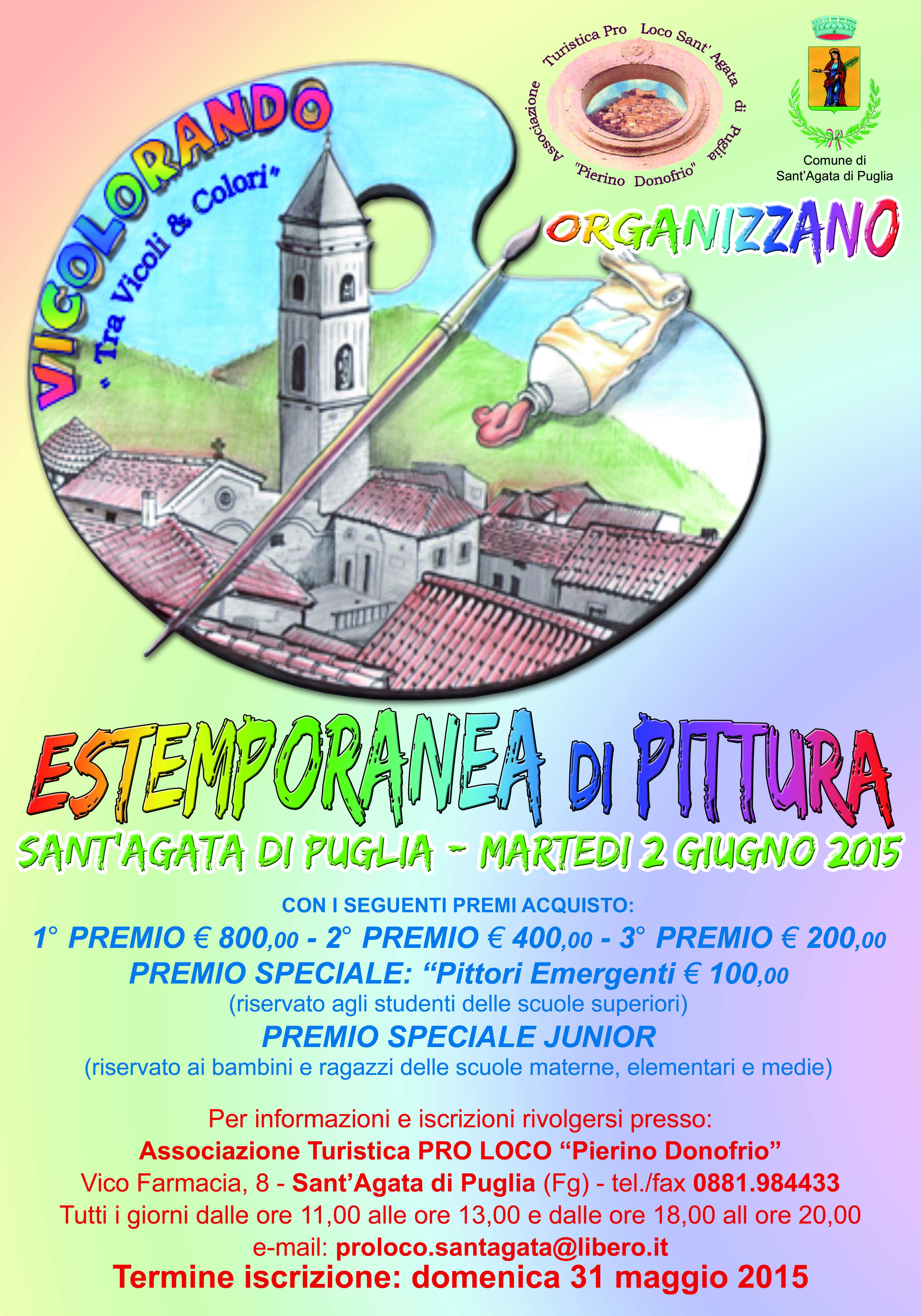 Sant’Agata di Puglia, “Vicolorando” – estemporanea di pittura – 2 Giugno 2015