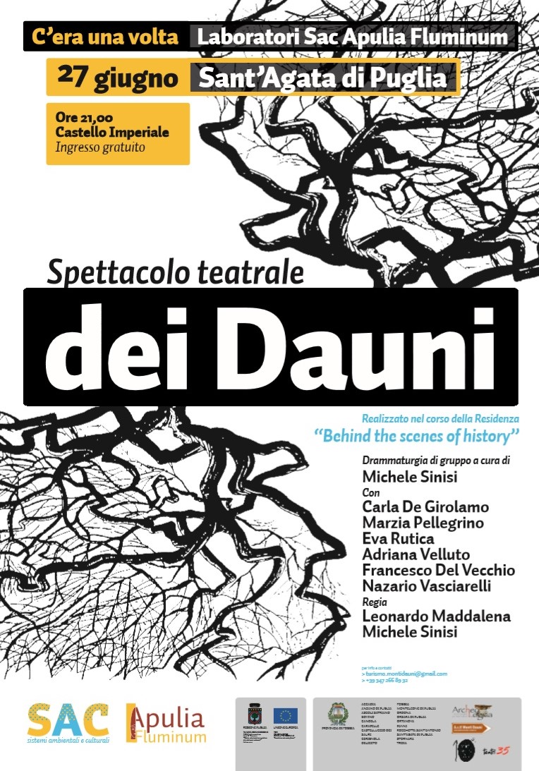 Al Castello di Sant’Agata di Puglia, anteprima dello spettacolo teatrale “dei Dauni” – 27 Giugno