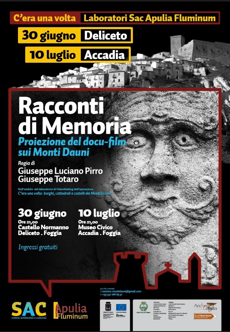 Storie, personaggi e racconti dei Monti Dauni in un docu-film. Questa sera al Museo Civico di Accadia sarà proiettato “Racconti di Memoria”