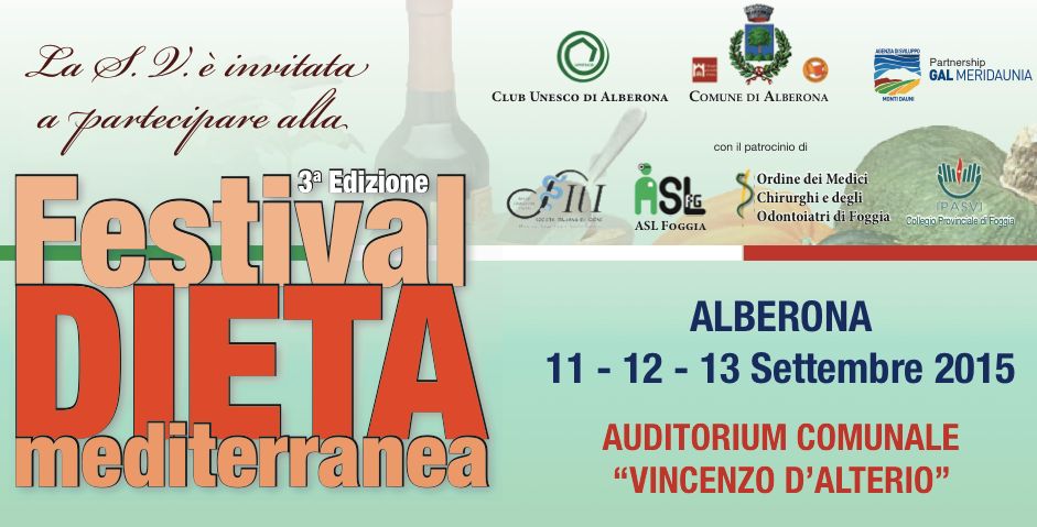 Festival della Dieta Mediterranea ad Alberona, da venerdì 11 a domenica 13 settembre