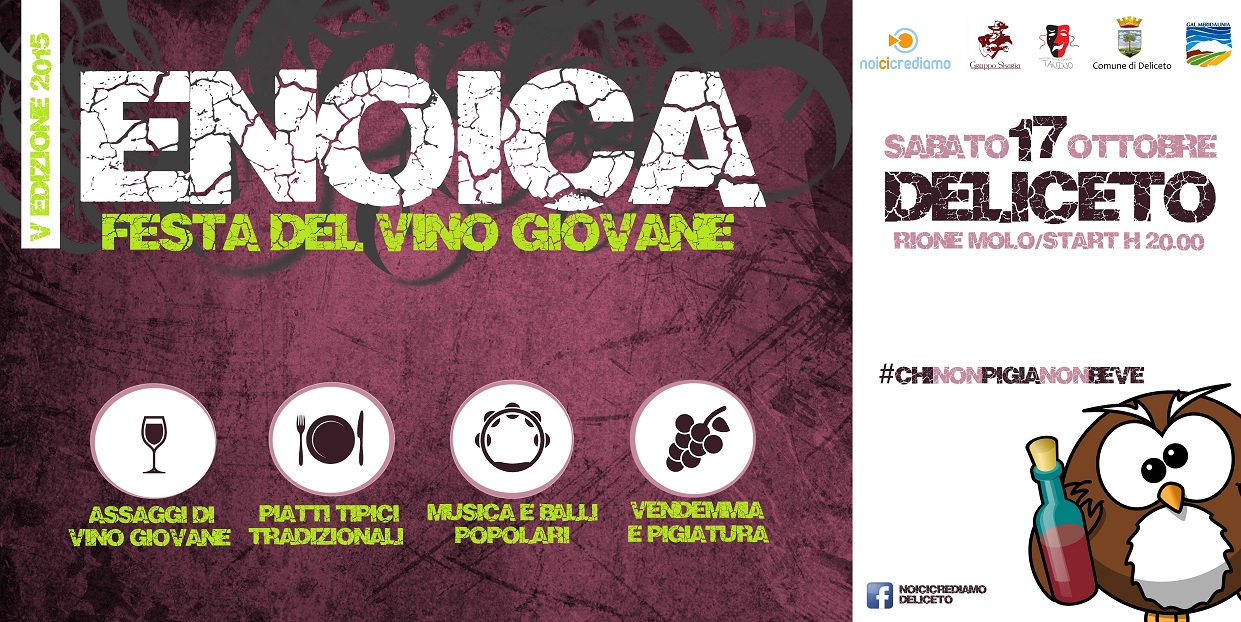 Deliceto, FESTA DEL VINO GIOVANE: IL SESTO SENSO DICE DI ANDARCI! – 17 Ottobre