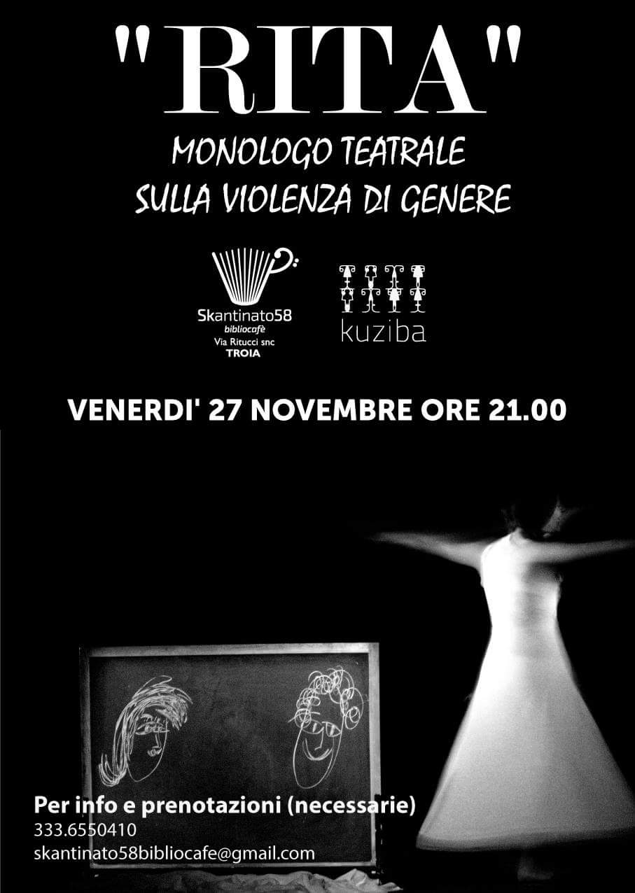 Skantinato 58 celebra con il Teatro la Giornata Mondiale contro la Violenza sulle Donne – 27 Novembre