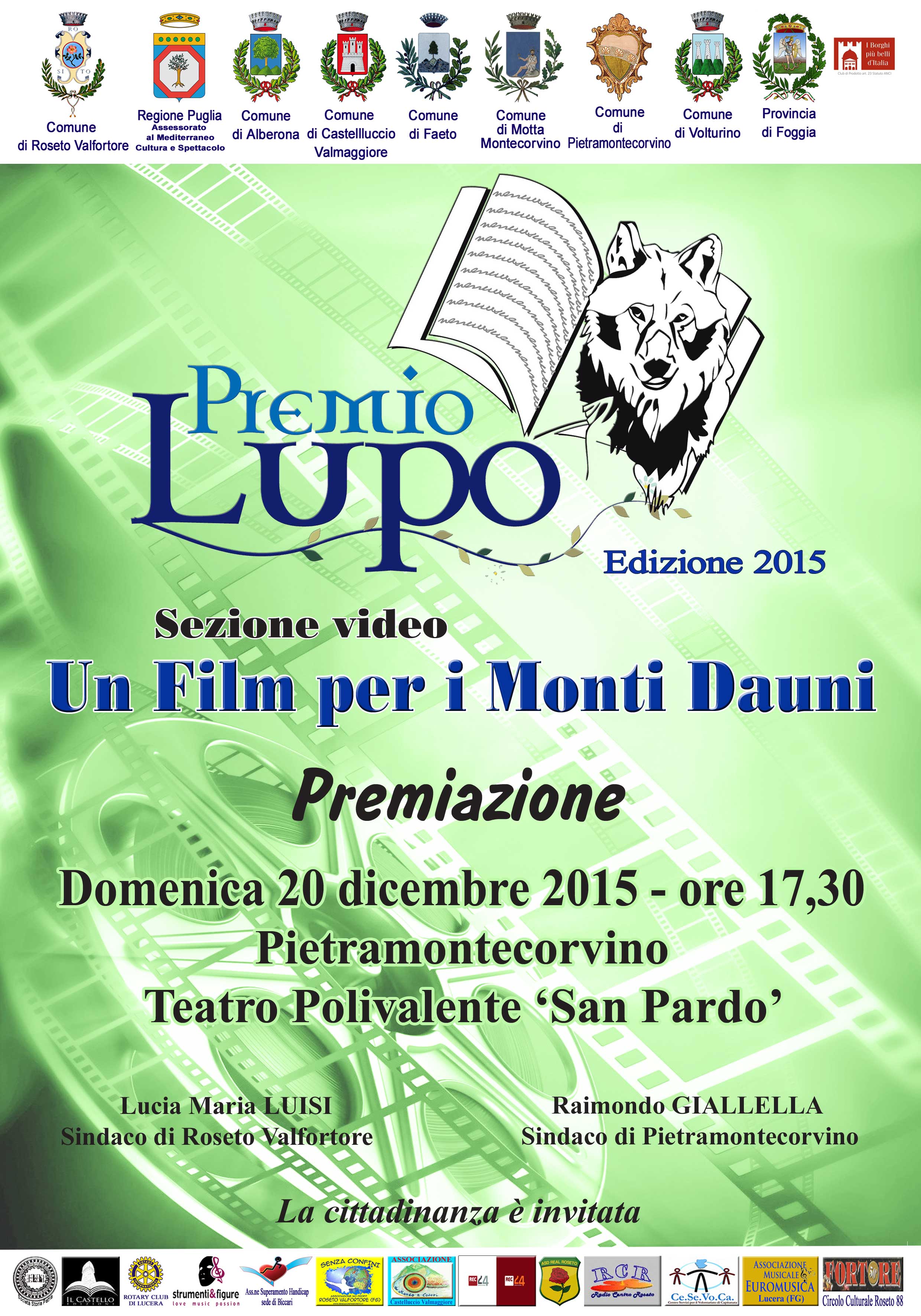 Premio Lupo, sezione video: vince Marco Balzano di Bovino