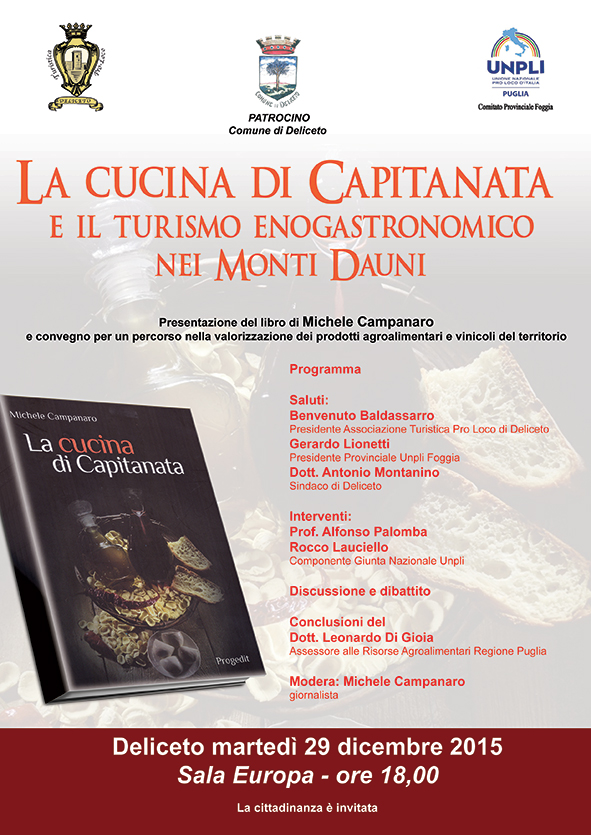 Deliceto: “La cucina di Capitanata e il turismo enogastronomico nei Monti Dauni” – 29 Dicembre