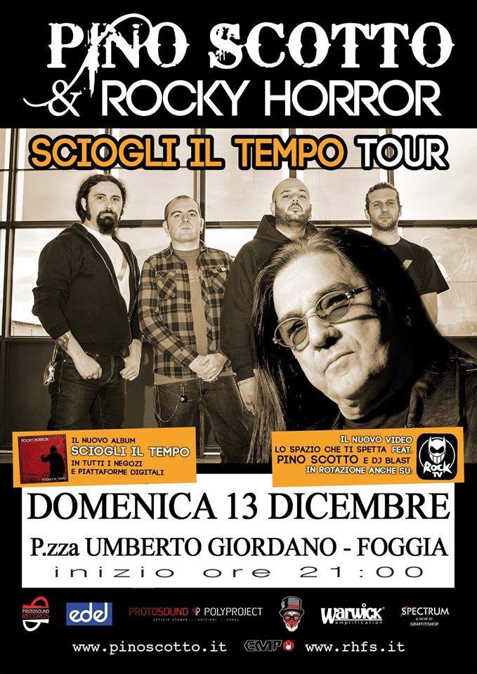 PINO SCOTTO & ROCKY HORROR per la prima volta in concerto a Foggia – 13 Dicembre