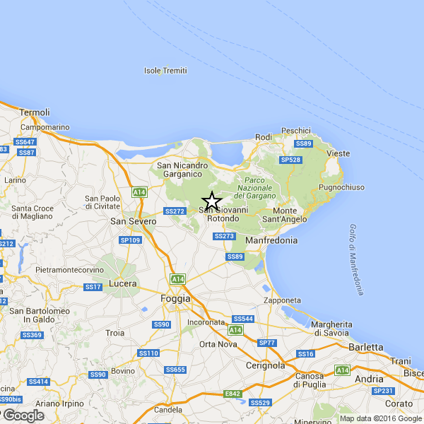 San Giovanni Rotondo: La terra continua a tremare, terremoto di magnitudo 2.7