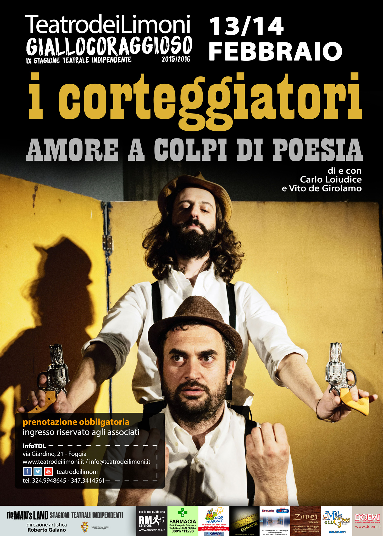 TeatrodeiLimoni: GIALLOCORAGGIOSO ’15/16 – 13/14 Febbraio – ore 21:00