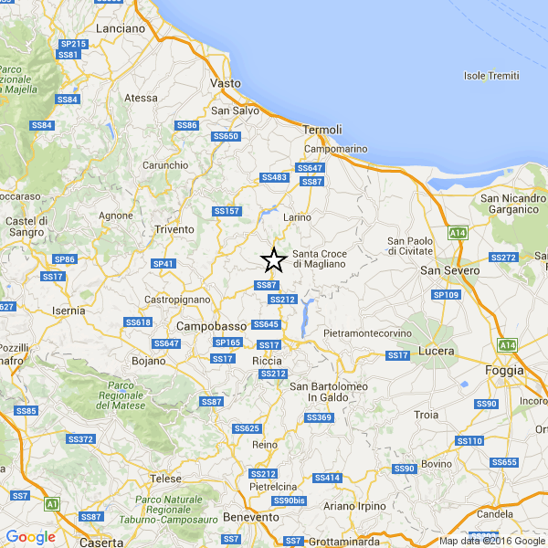 Terremoto Molise: scossa avvertita anche in Capitanata: MAGNITUDO 3.7