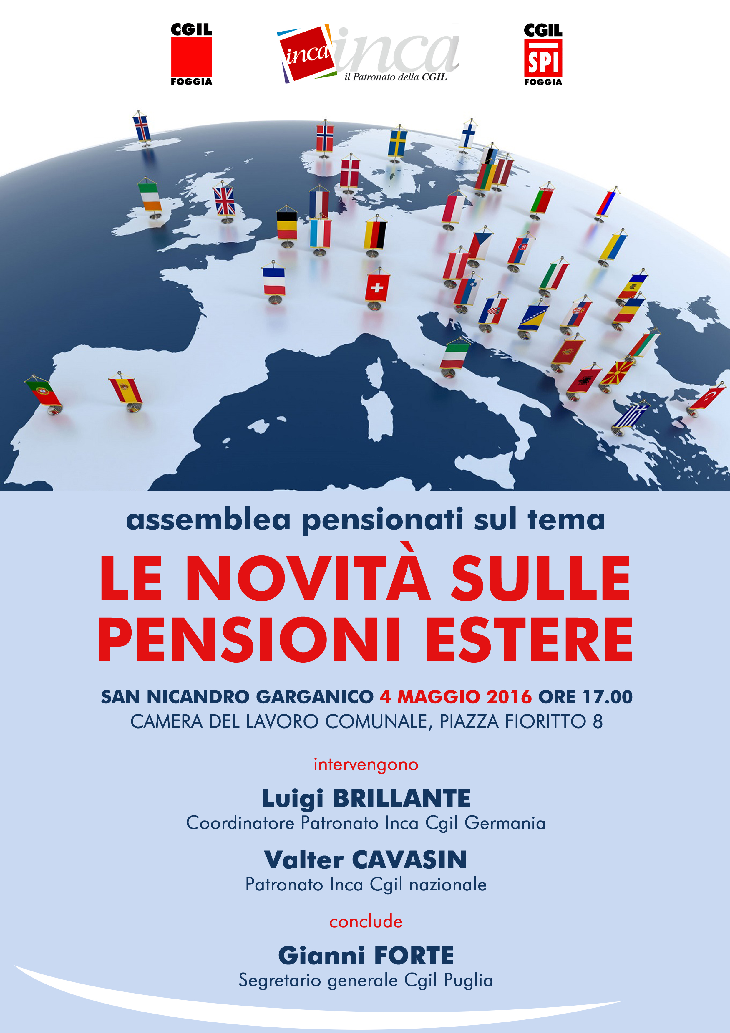 A San Nicandro Garganico, assemblea sulle pensioni estere