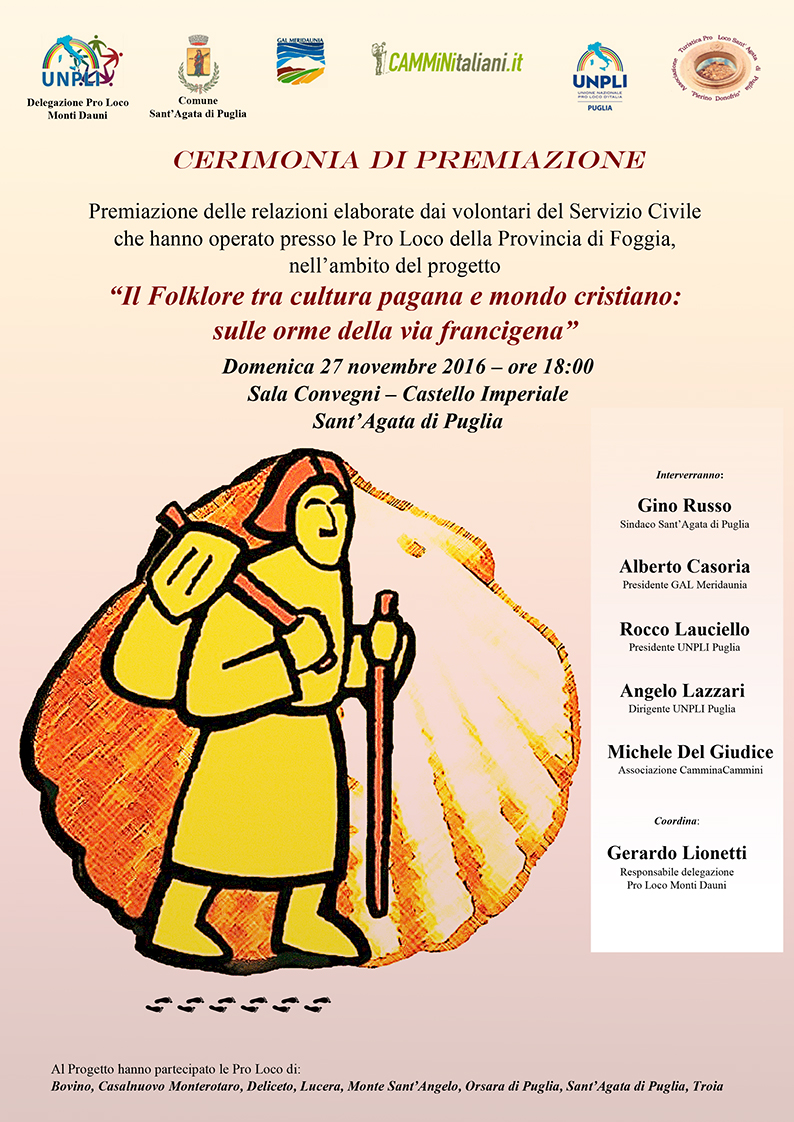 Sant’Agata di Puglia, “Il folklore tra cultura pagana e mondo cristiano: sulle orme della via francigena” – 27 Novembre