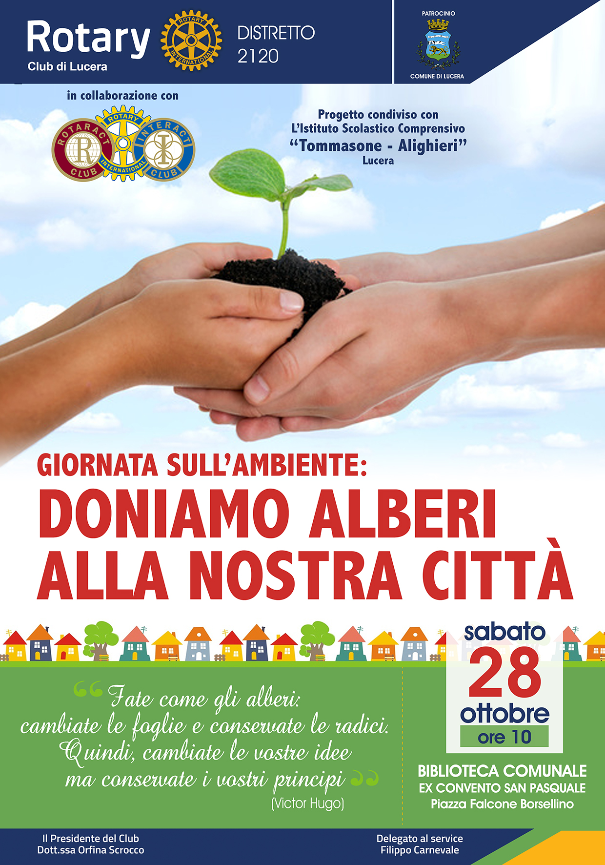 Il Rotary Club Lucera dona 31 alberi alla città