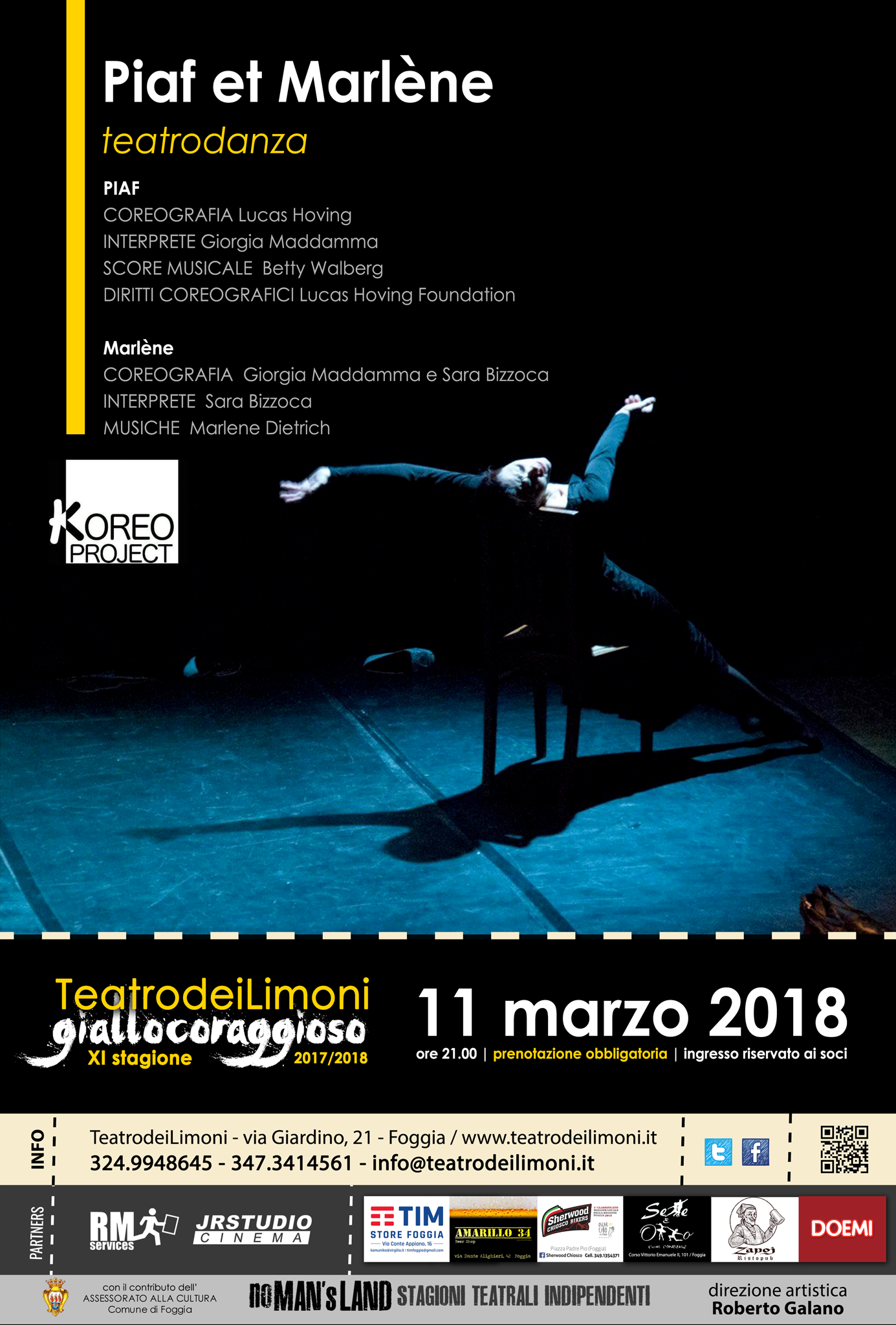 “Piaf et Marlène” – spettacolo di teatro danza al TdL