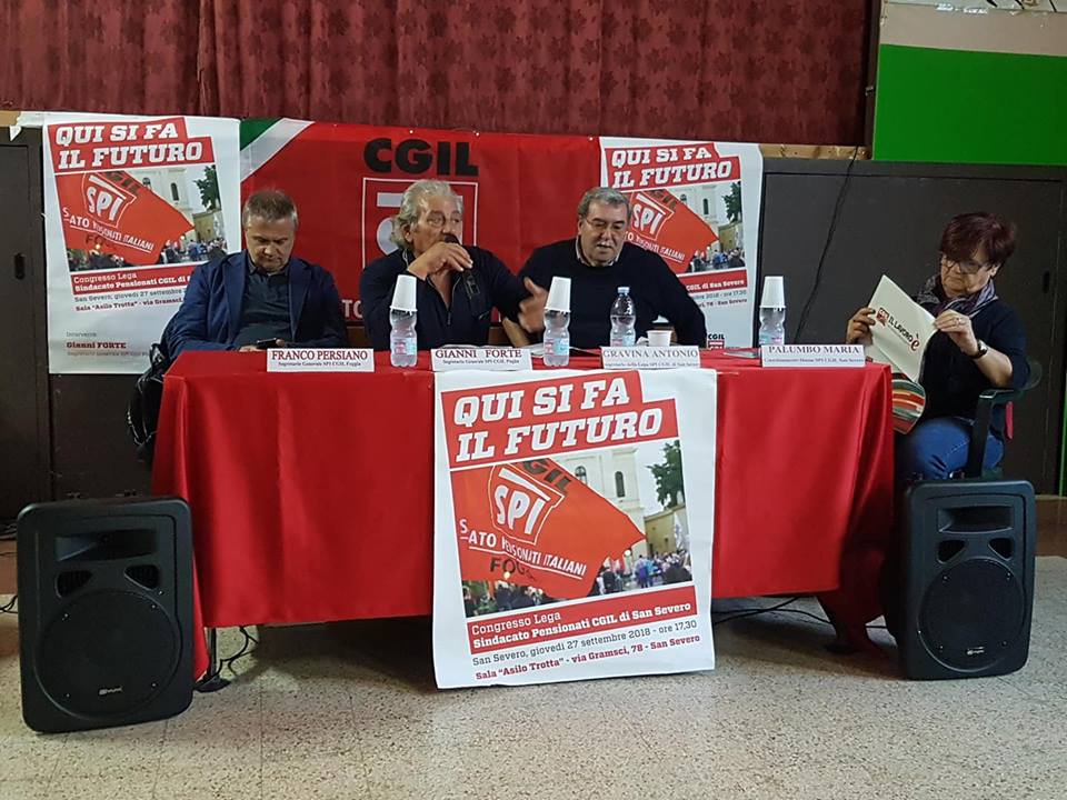 San Severo, congresso SPI: pensioni minime in Capitanata