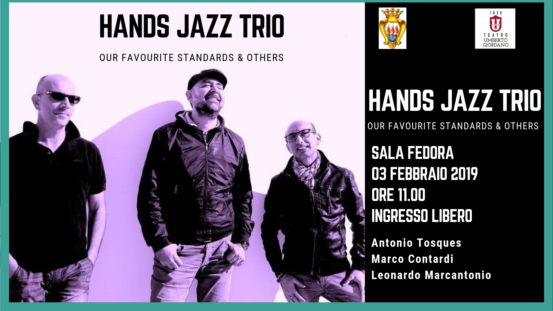 HANDS JAZZ TRIO, A SUON DI JAZZ IN SALA FEDORA