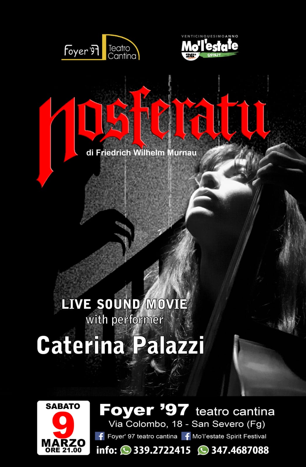 NOSFERATU: LIVE SOUND MOVIE CON CATERINA PALAZZI