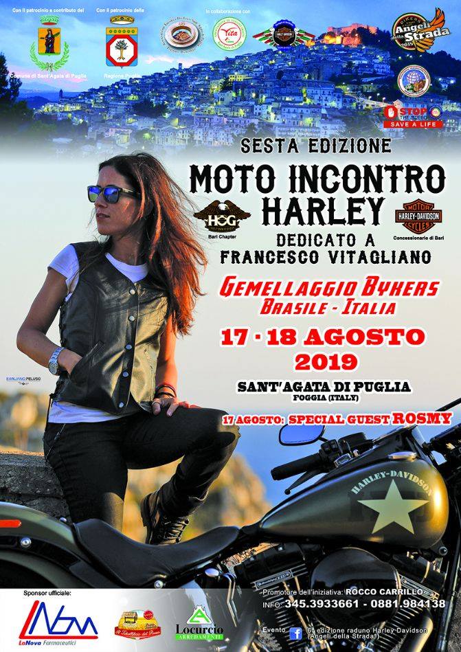 SANT’AGATA DI PUGLIA: 6^ EDIZIONE DEL RADUNO HARLEY DAVIDSON DEGLI ANGELI DELLA STRADA