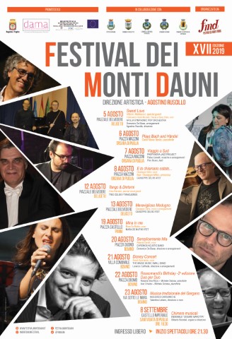 FESTIVAL DEI MONTI DAUNI: ECCO IL PROGRAMMA